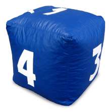 Puff Infantil Dado Grande em Azul Royal com Números Brancos