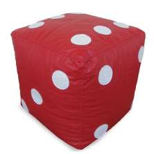 Puff Infantil Dado Vermelho e Branco