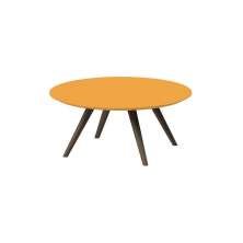Mesa De Centro Redondo Amarelo - Pinoquio
