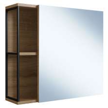 Armario Para Banheiro 60 cm Com Espelho Preto Mell P1015 PP