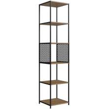 Estante 180 Cm Estilo Industrial Com Tela P1023 Preto Mell PP
