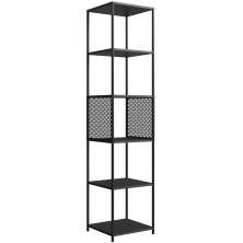 Estante 180 Cm Estilo Industrial Com Tela P1023 Preto PP