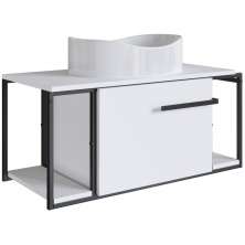 Gabinete Susp E Cuba Marmore Sintetico P1019X941012 Branco Branco PP