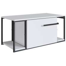 Gabinete Suspenso Para Banheiro 1 PT Basc P1019 Preto Branco PP