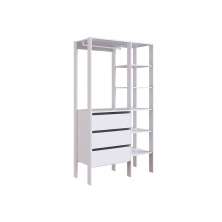 Guarda-Roupa Closet Modulado Dormitório 3 Gavetas Branco