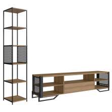 Rack 1 Gaveta Estante Com Prateleira Industrial 17X23 Mell Preto PP