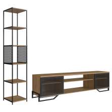 Rack 180 Cm 2 PT Estante Prateleira Industrial 27X23 Mell Preto PP
