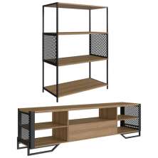 Rack 180 Cm Gaveta Estante 77 Cm Industrial 17X24 Mell Preto PP
