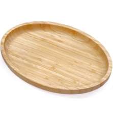 Bandeja Oval em Bambu 28cm Plasvale Prato Travessa para Servir Porções Petiscos