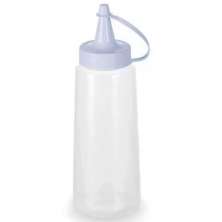 Bisnaga Plástica Flexível 250ml para Molhos Maionese Caldas Cremes Tampa Branca Plasvale