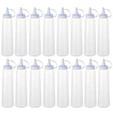 Kit 16 Bisnagas Plásticas Grandes 400ml Molhos Maionese Ketchup Mostarda Plasvale