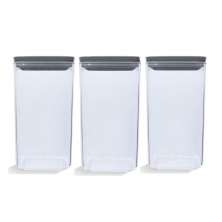 Kit 3 Potes Herméticos 1,5L cada Plasvale Plástico Porta Man