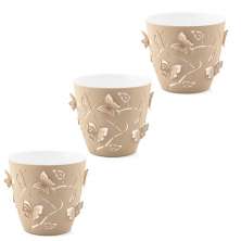 Kit 3 Vasos de Flores Plantas 2,5L cada Cachepot 3D Floreira