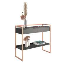 Aparador Industrial Com Prateleira Dexter - Preto/Cobre
