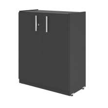 Armario Baixo com 2 Portas Versare Preto Onix
