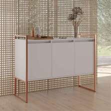 Armario Industrial 3 Portas Balso - Branco e cobre