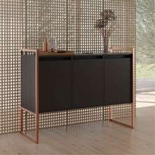 Armario Industrial 3 Portas Balso - Preto e Cobre