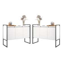 Armario Industrial 3 Portas Balso Conjunto 2 Peças - Branco