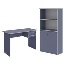Armario e Mesa de Computador Faroé Azul