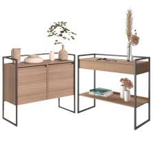 Conjunto Buffet 2 Portas e Aparador Industrial Montana