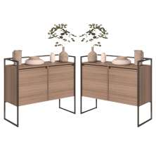 Conjunto Buffet Aparador Industrial 2 Portas Montana