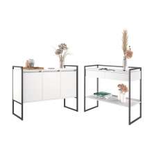 Conjunto Buffet e Aparador Industrial Branco