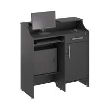 Guiche Atendimento Aliam com Gaveta Preto Onix