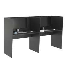 Guiche de Trabalho 2 Lugares Grecia Preto Onix