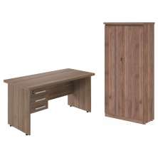 Jogo Armario com Mesa de Computador Eslovénia Noce