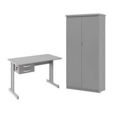 Jogo Arquivo e Mesa Ampli Noce Preto