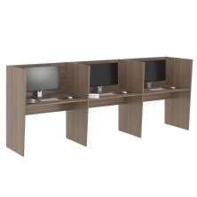 Mesa De Trabalho Call Center 3 Lugares Tripla Fechada - Affara