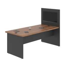 Mesa com Painel Clat Noce Preto