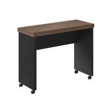 Mesa de Computador com Rodizios Towel Noce Preto