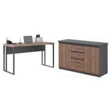Mesa de Computador e Balcao Catar Noce Preto