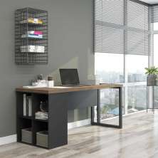 Mesa de Escritorio 1800 Berne Nogueira Preto