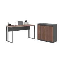 Mesa e Balcão Xena Noce Preto