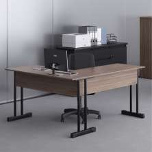 Mesa em L com 2 Gavetas Rael Afarra