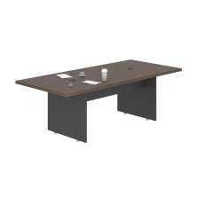 Mesa para Reunião 2,40m Cort Com Caixas Para Tomadas - Freijó e Preto