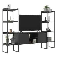 Rack Com Estante Industrial Cubic - Preto