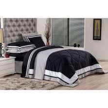Jogo de Cama Casal Soft Comfort Preto