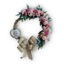 Enfeite de Porta de Entrada Guirlanda de Flores - 50cm