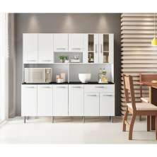 Kit de Cozinha Clara 12 Portas 1 Gaveta Branco