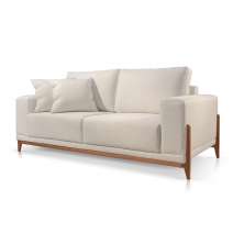 Sofá 3 Lugares Sala Estar Living Bellagio Linho OffWhite 2,1m