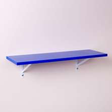 Prateleira Azul 40 X 20cm Com Suporte Mao Francesa