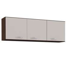Armario Aereo 3 Portas 120 cm 843 Chocolate Off White POQQ