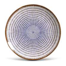 Prato Raso  Asteca Azul e Branco (10x18x17,51)