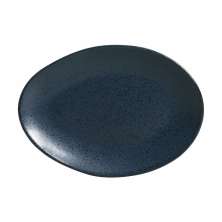Prato de Sobremesa Oval Orgânico Night Blue