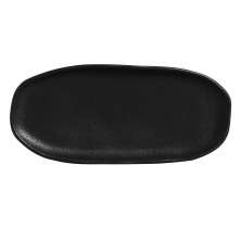 Travessa Oval Rasa Pequena Orgânico Preto Matte