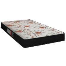 Colchão Solteiro de Espuma D45 Gênova (24x88x188) Branco e Floral