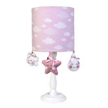 Abajur Madeira Chuva De Amor Rosa Quarto Bebê Infantil Menina